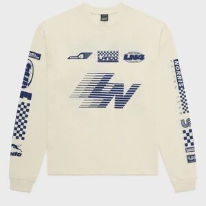 Lando - WAFFLE LONG SLEEVE TEE - VINTAGE WHITE